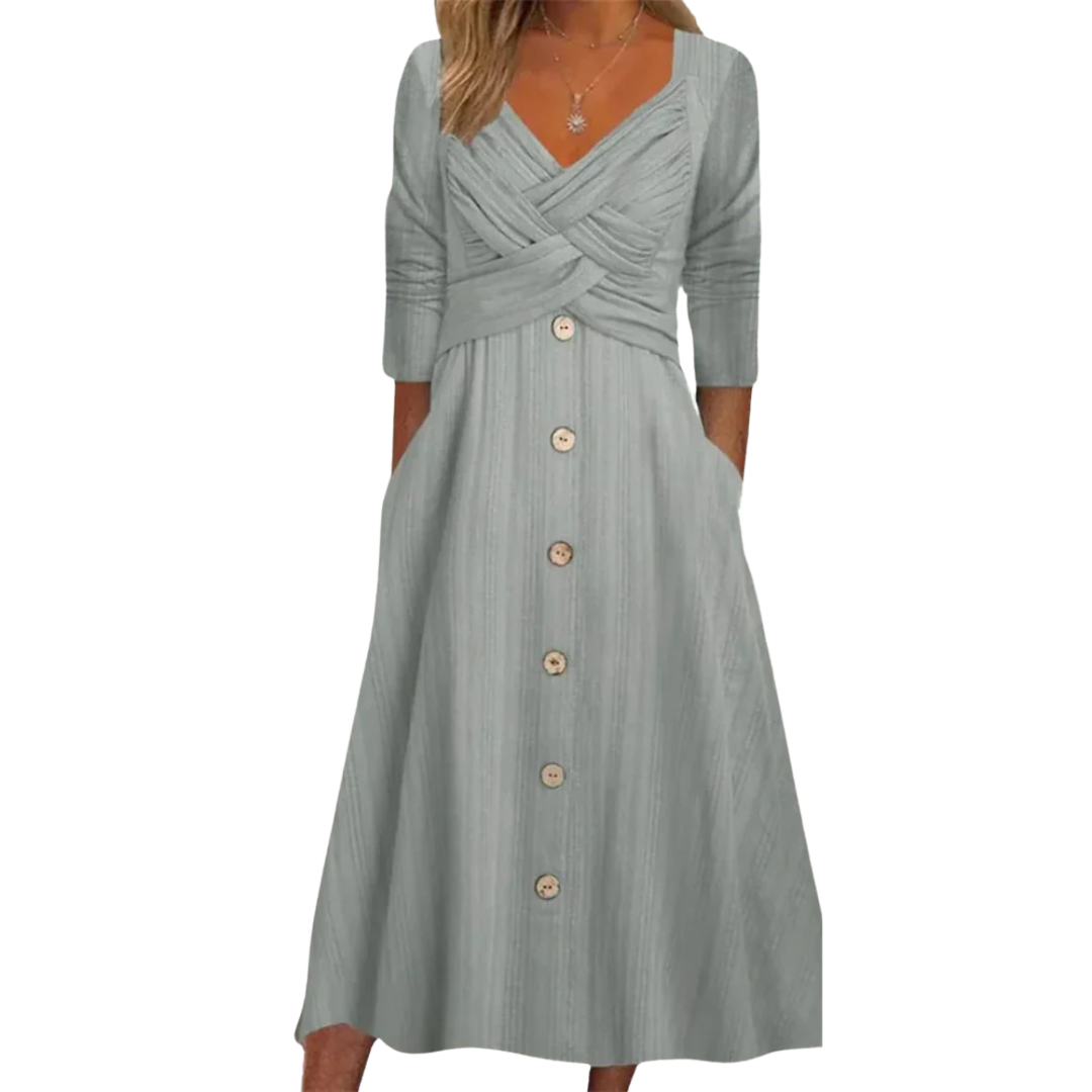 Elegante midi-jurk met buikbedekking