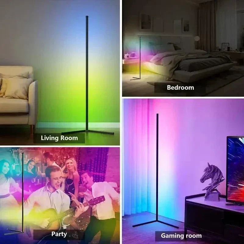 Elegante RGB Hoeklamp met Afstandsbediening – Moderne Verlichting