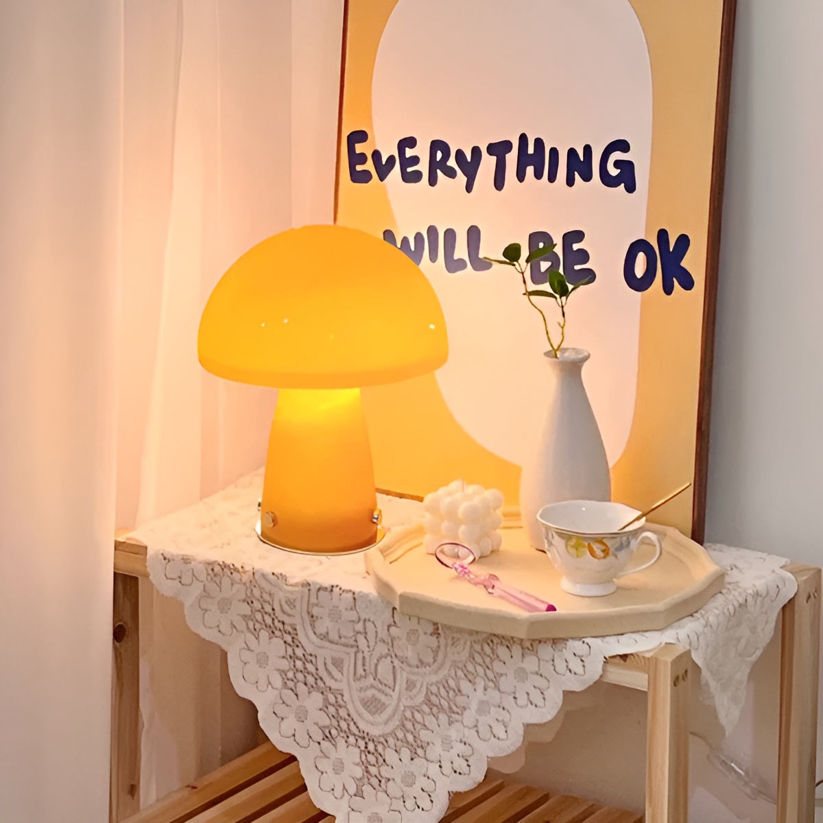 Elegante Scandinavische paddenstoellamp
