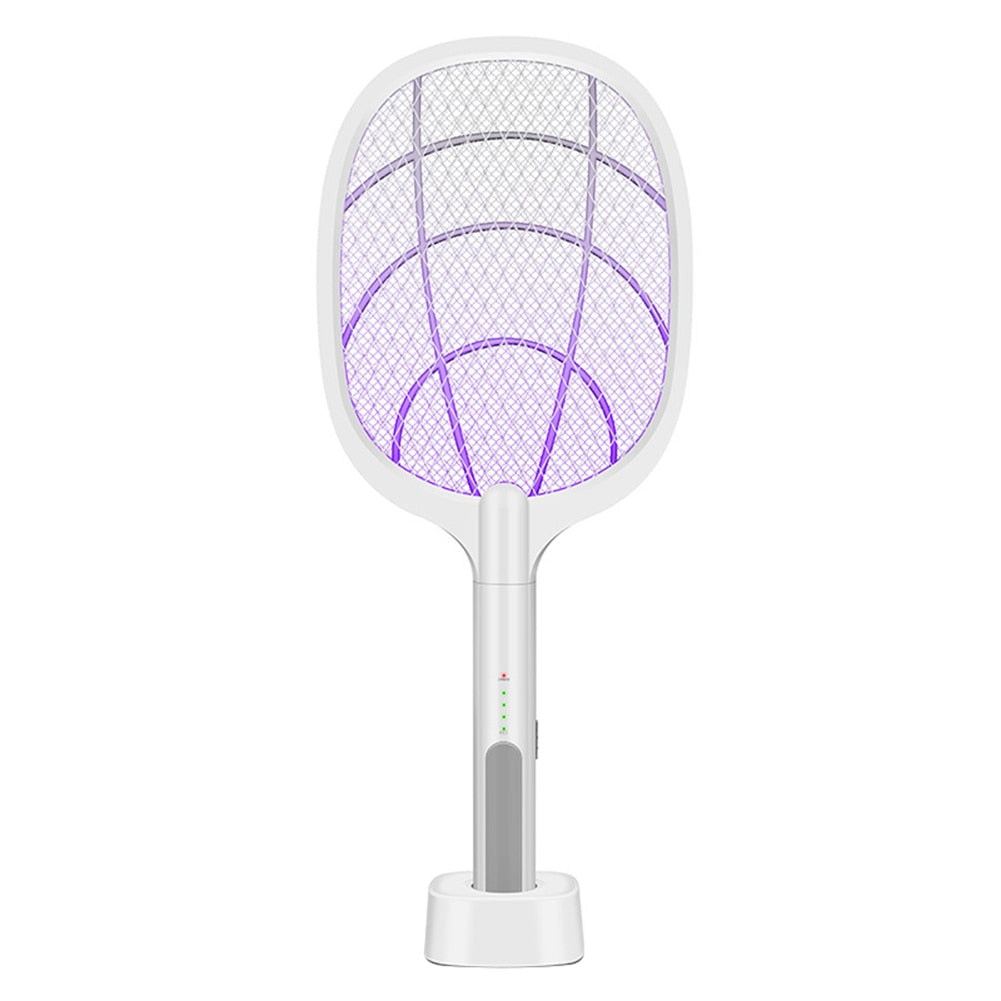 Elektrische Vliegenmepper Racket – Via USB Oplaadbare Insectenverdelger met Led-loktechnologie