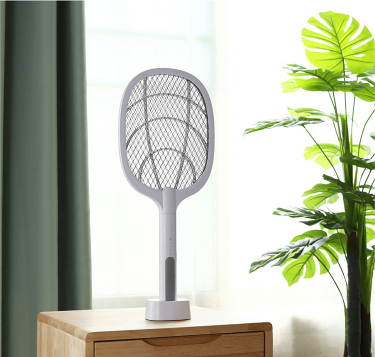 Elektrische Vliegenmepper Racket – Via USB Oplaadbare Insectenverdelger met Led-loktechnologie