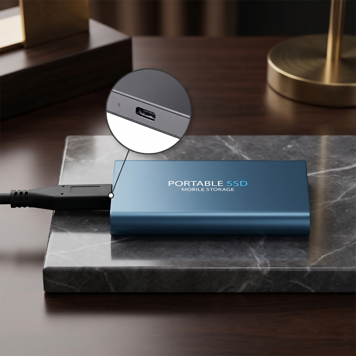 Externe SSD-schijf met overdrachtssnelheid van 1050 MB/s | Draagbare opslag 128 GB voor snelle datatoegang