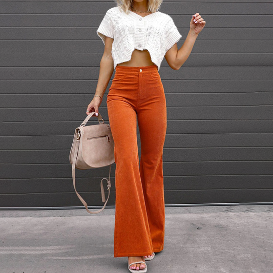 Flared broek met hoge taille voor dames