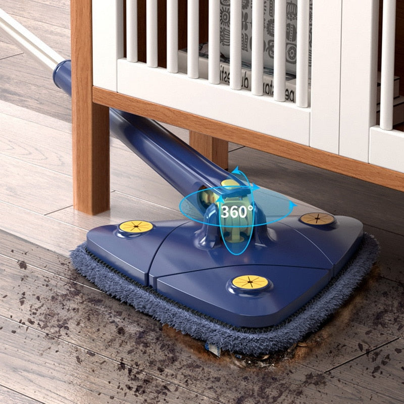Flexibele driehoekige mop met wringsysteem