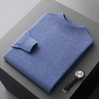 Gebreide herenpullover met opstaande kraag