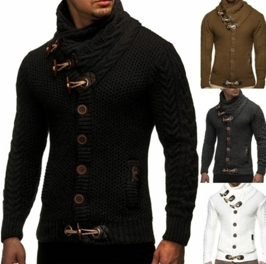 Gebreid Herenvest met Hoge Kraag - Stijlvol & Casual Vest voor Heren