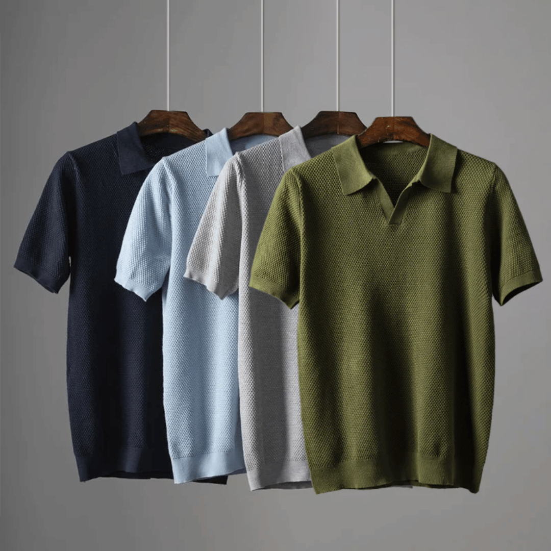 Gebreid Poloshirt voor Heren – Ademend Comfort & Elegante Stijl