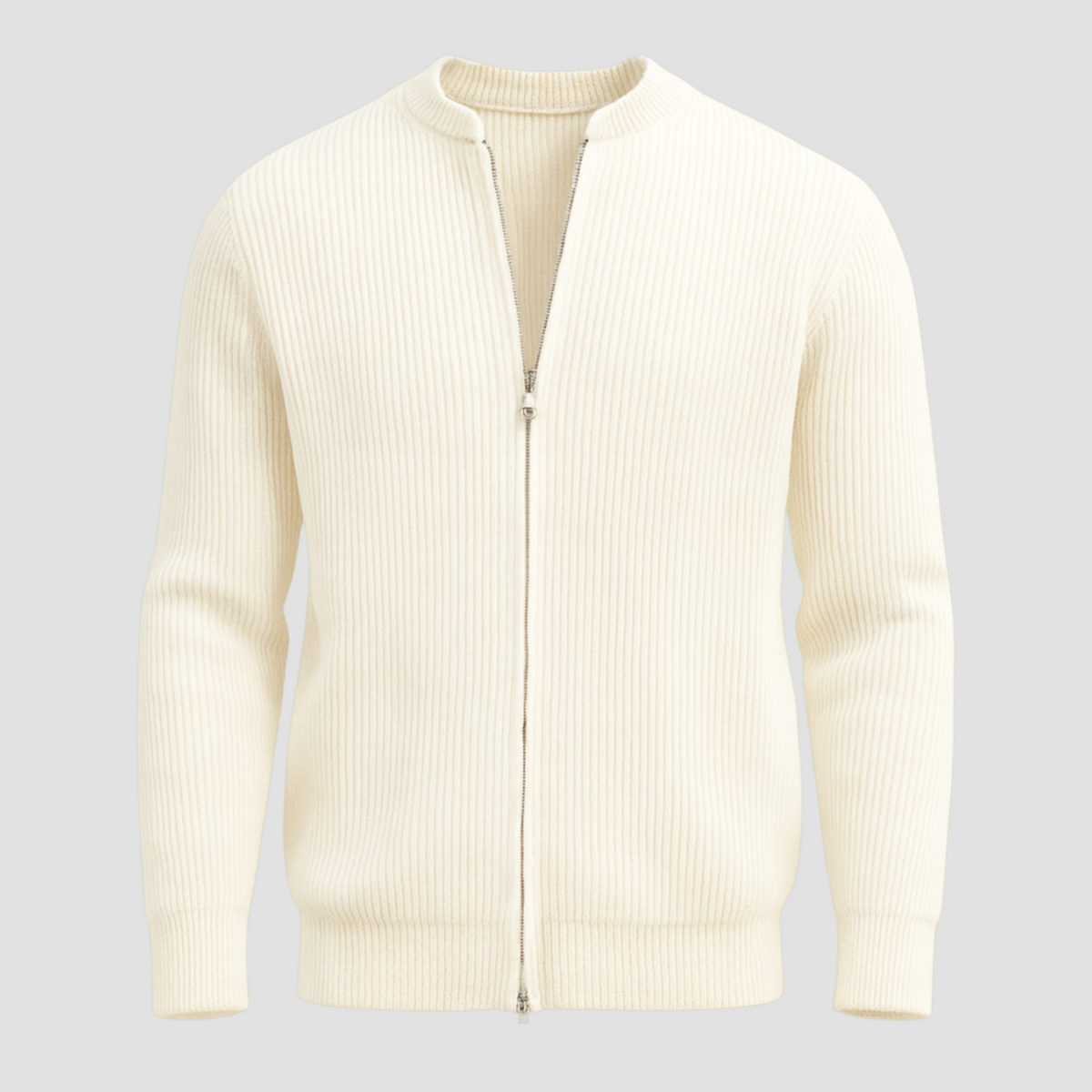 Gebreid vest voor heren met ritssluiting