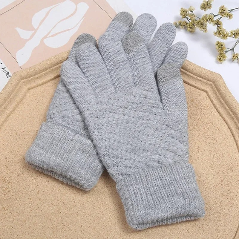 Gebreide kasjmieren winterhandschoenen voor dames