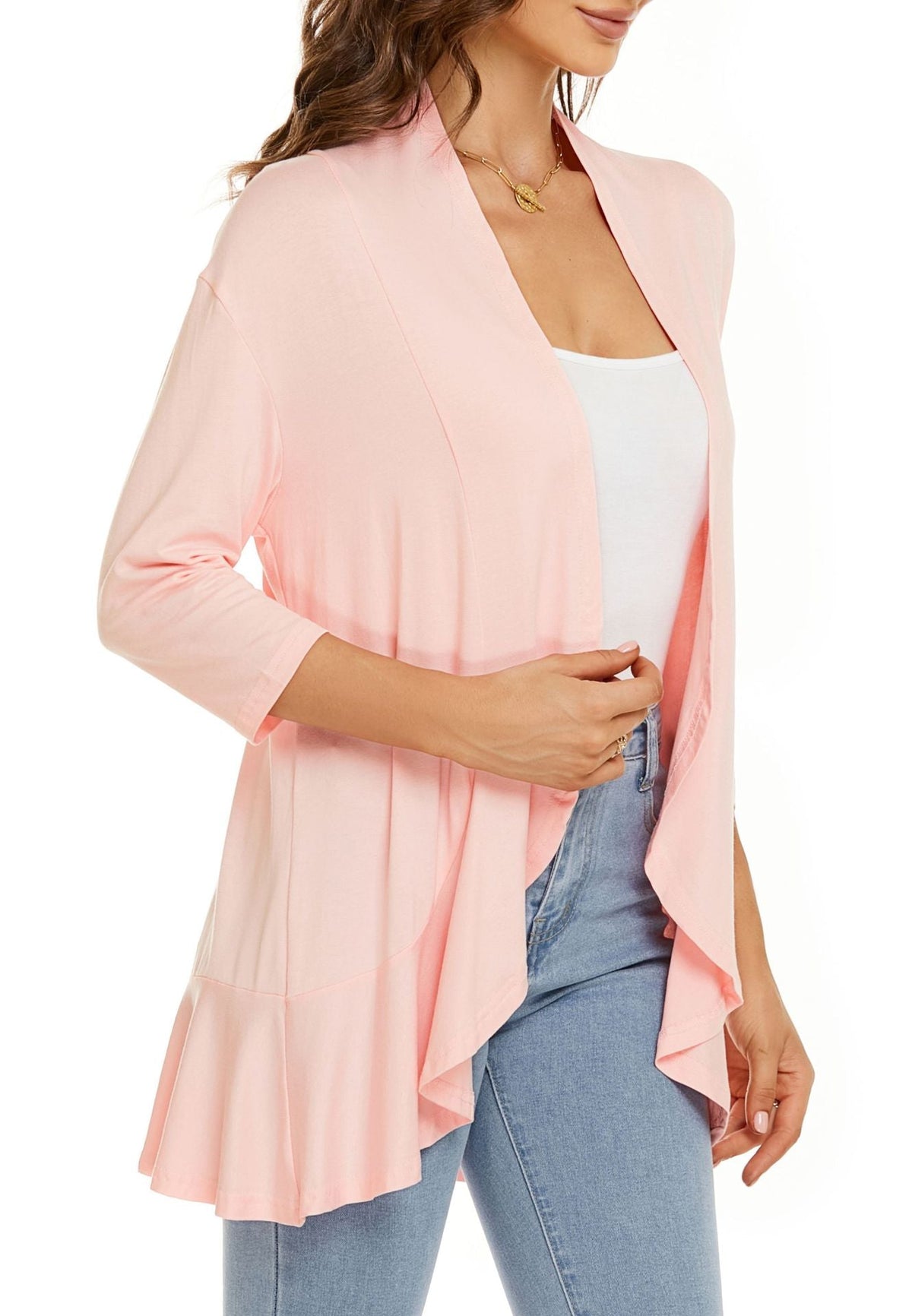 Gedrapeerd vest met open voorkant
