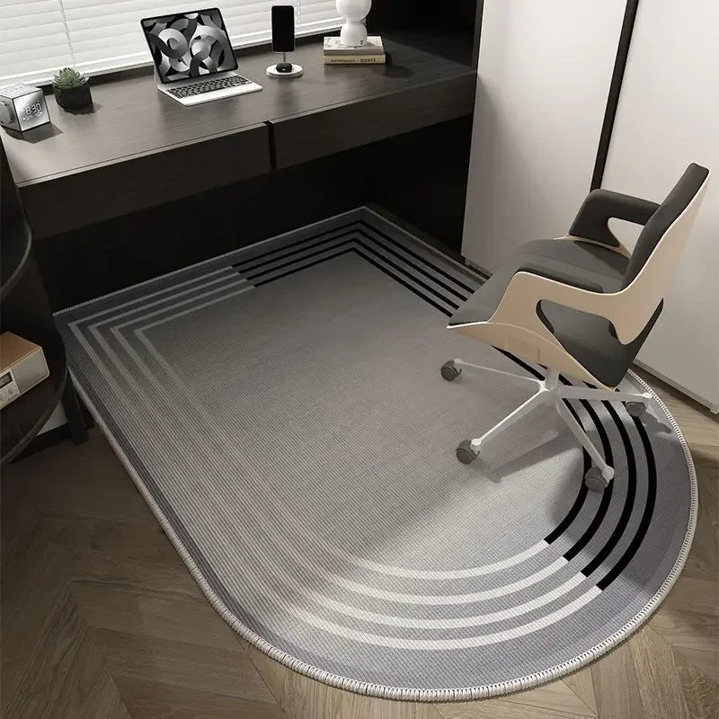 Geometrische bureaustoelmat – Zacht, wasbaar en antislip