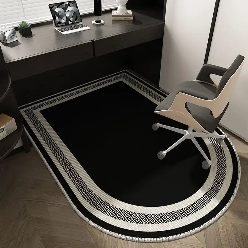 Geometrische bureaustoelmat – Zacht, wasbaar en antislip