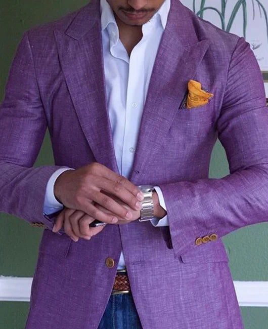 Geruite herenblazer met haakrevers