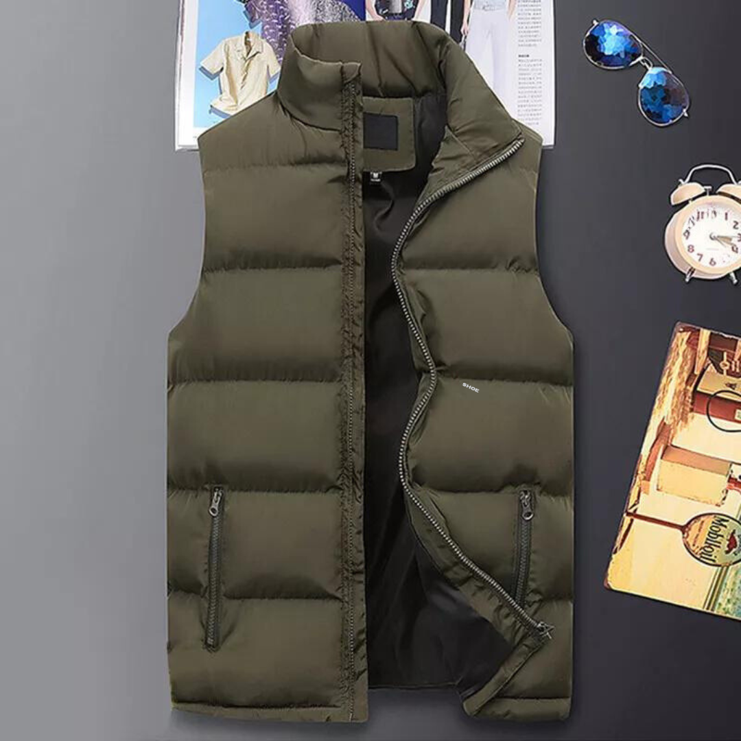 Gevoerde puffer bodywarmer voor heren