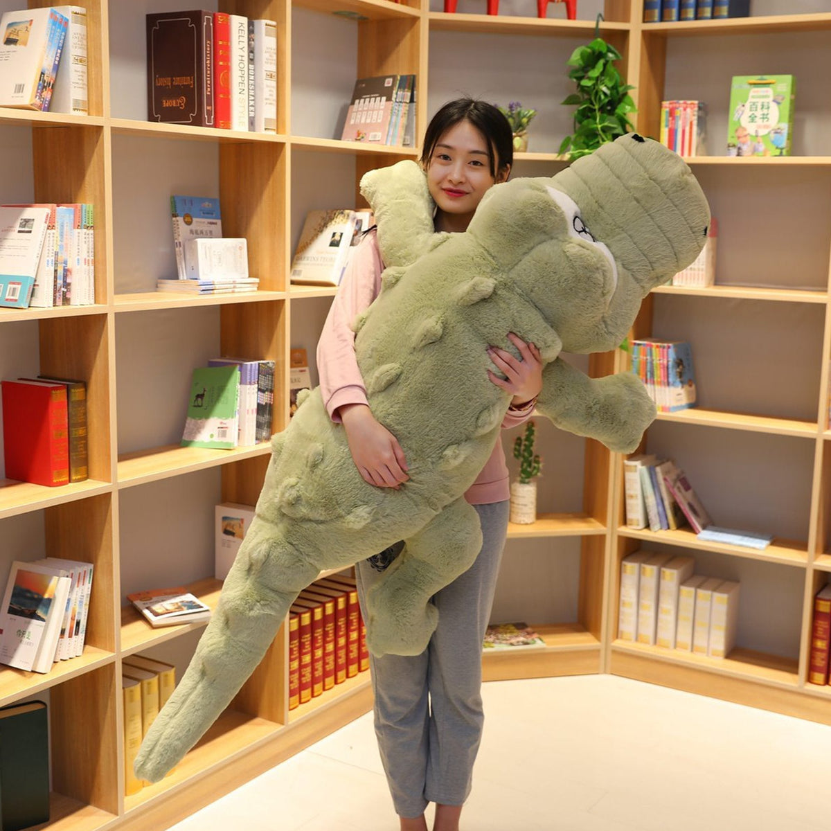 Gigantische pluchen krokodil