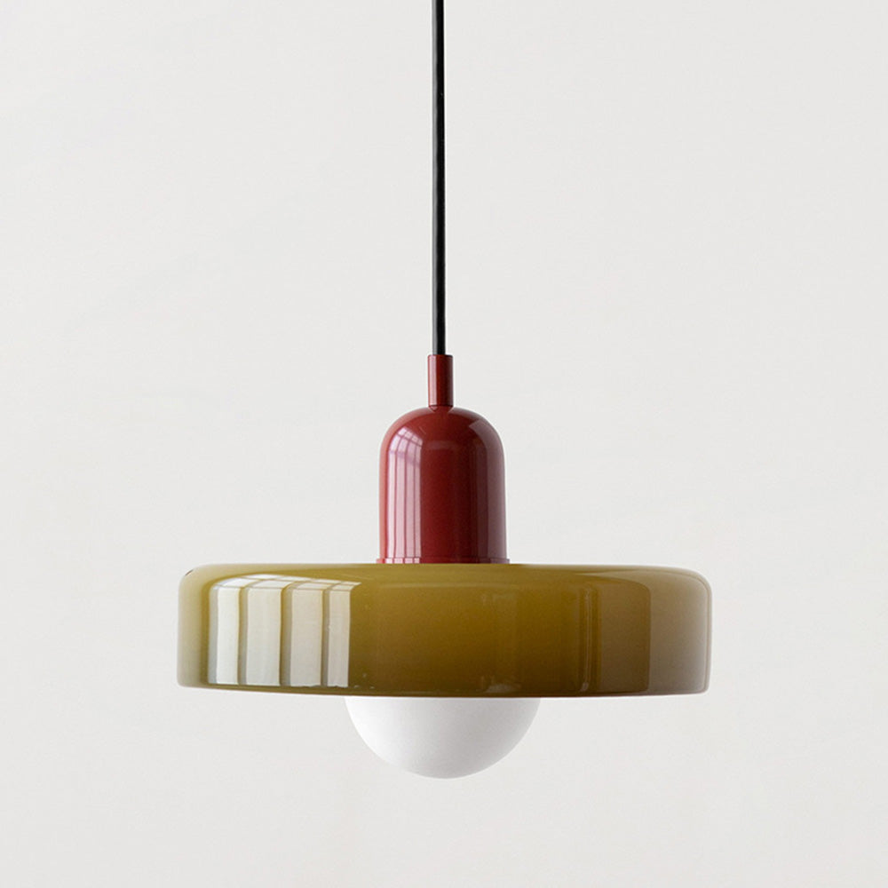 Glazen hanglamp in Bauhaus-design – Artistiek, modern en tijdloos