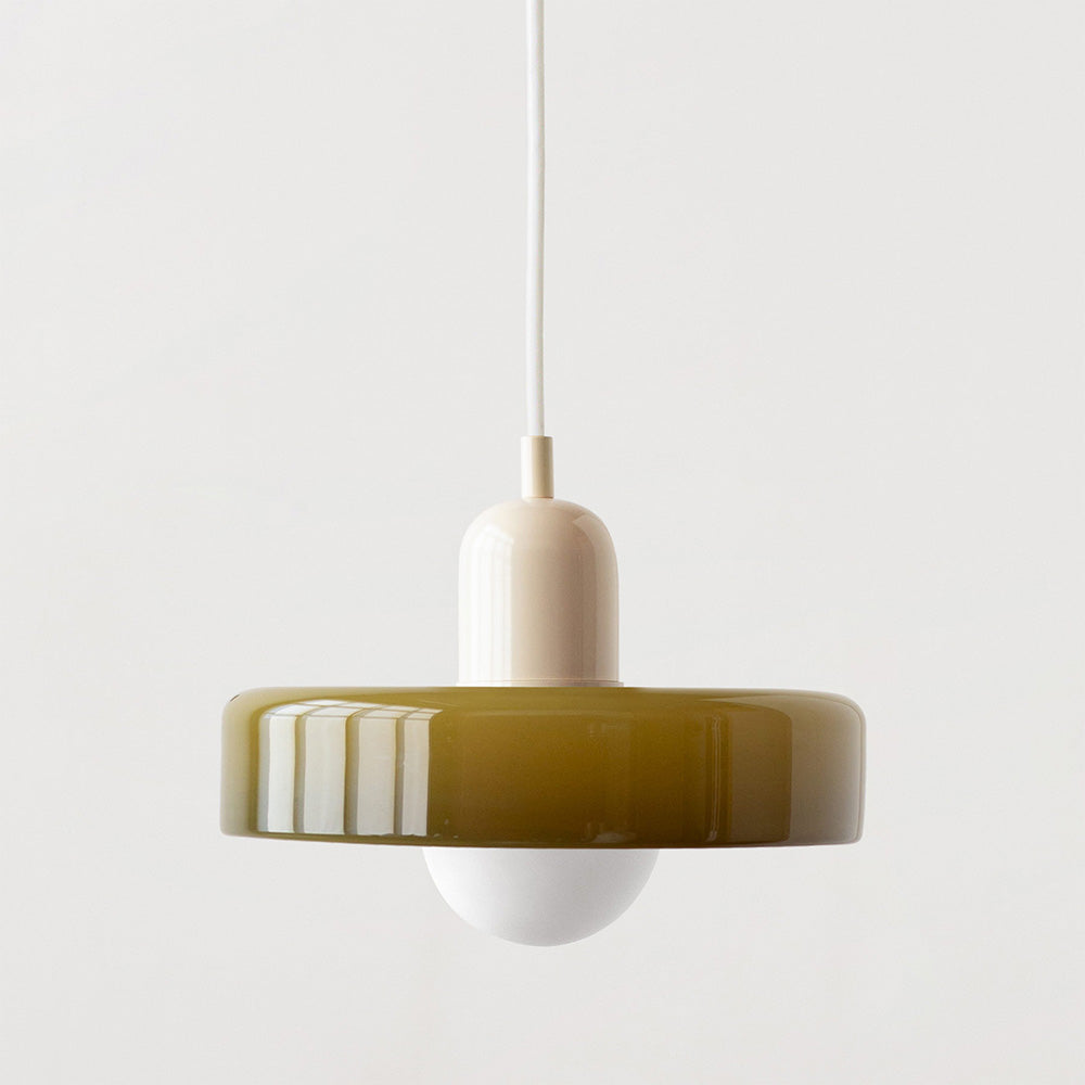Glazen hanglamp in Bauhaus-design – Artistiek, modern en tijdloos