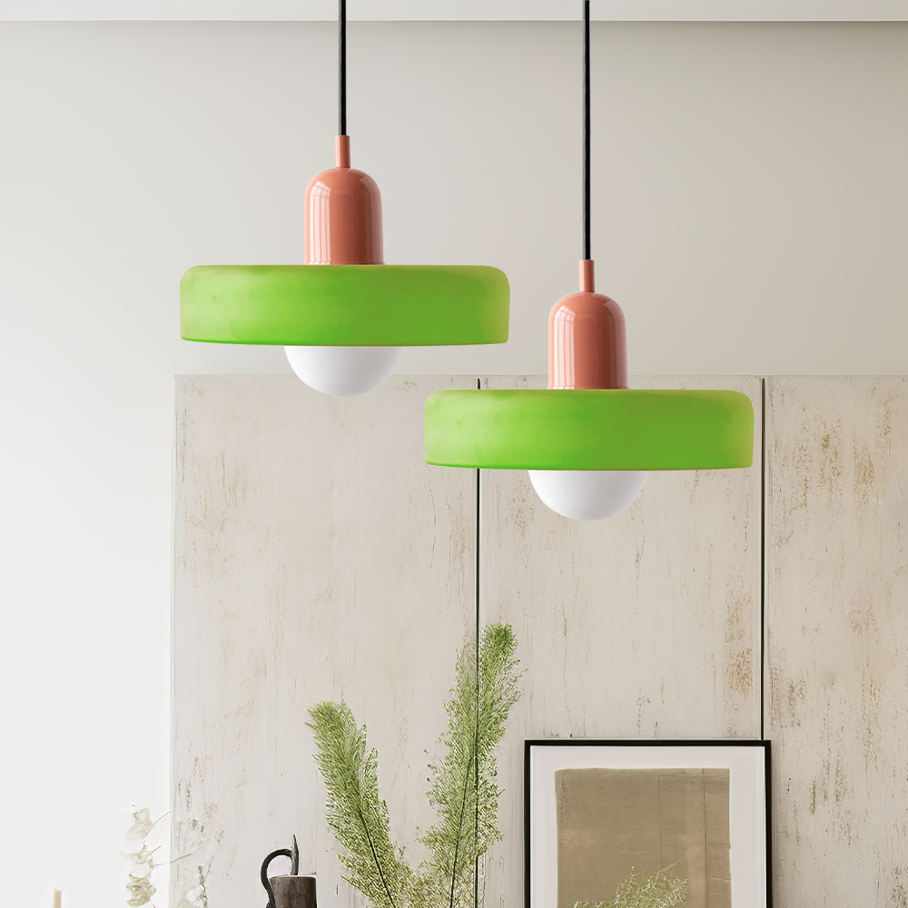 Glazen hanglamp in Bauhaus-design – Artistiek, modern en tijdloos