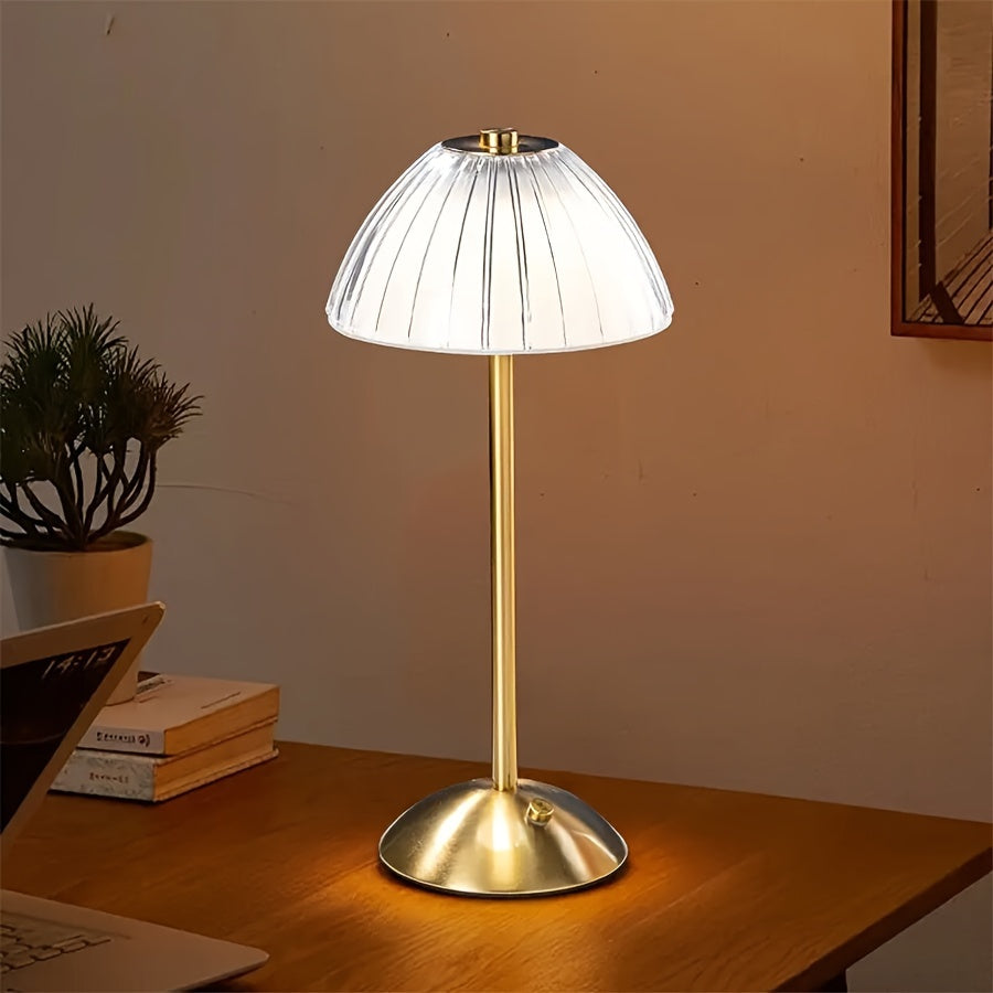 Gouden tafellamp met touchfunctie | USB-oplaadbaar