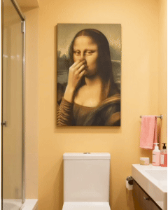 Grappige Mona Lisa-wanddecoratie