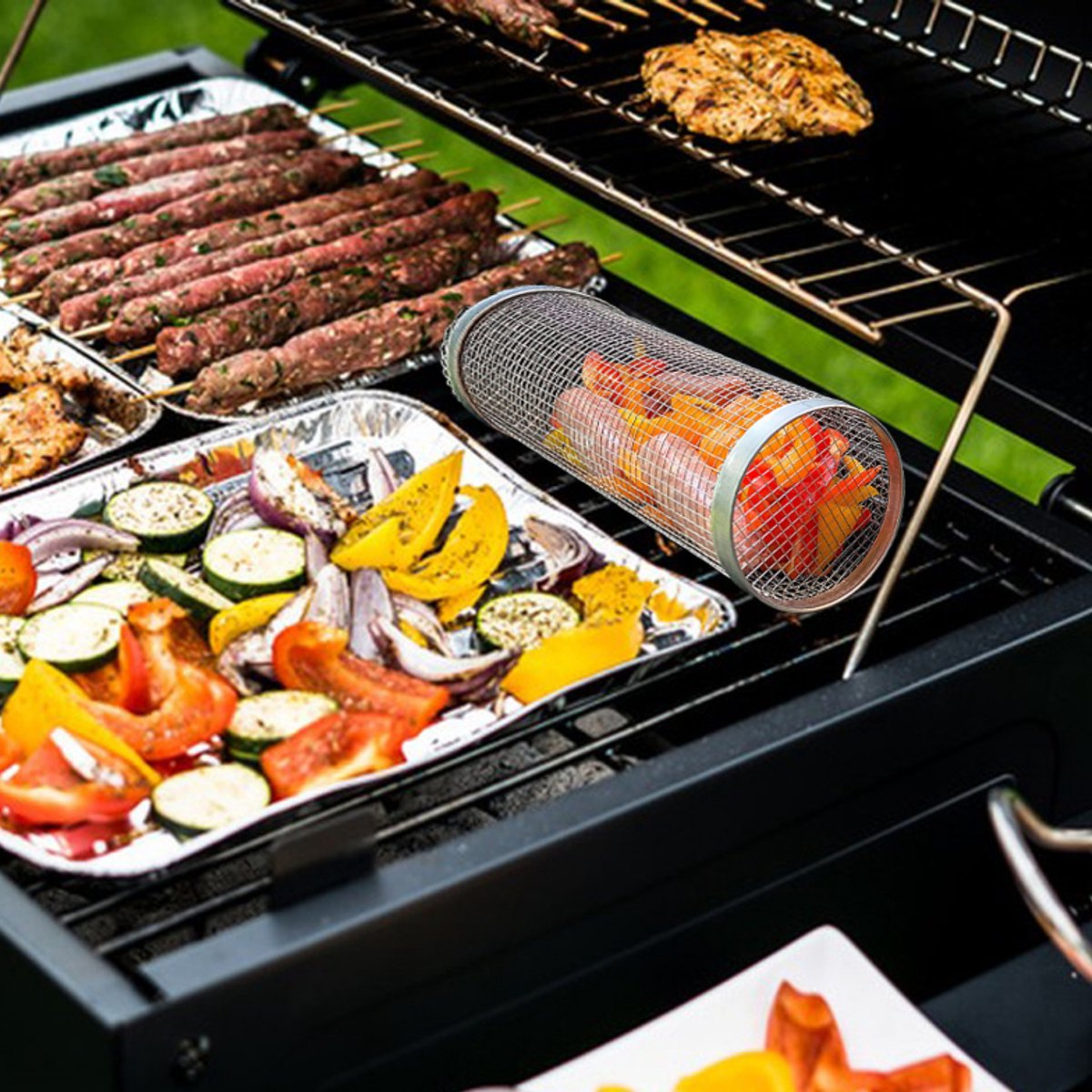 Grillmand – geen doorvallen van eten meer door het rooster