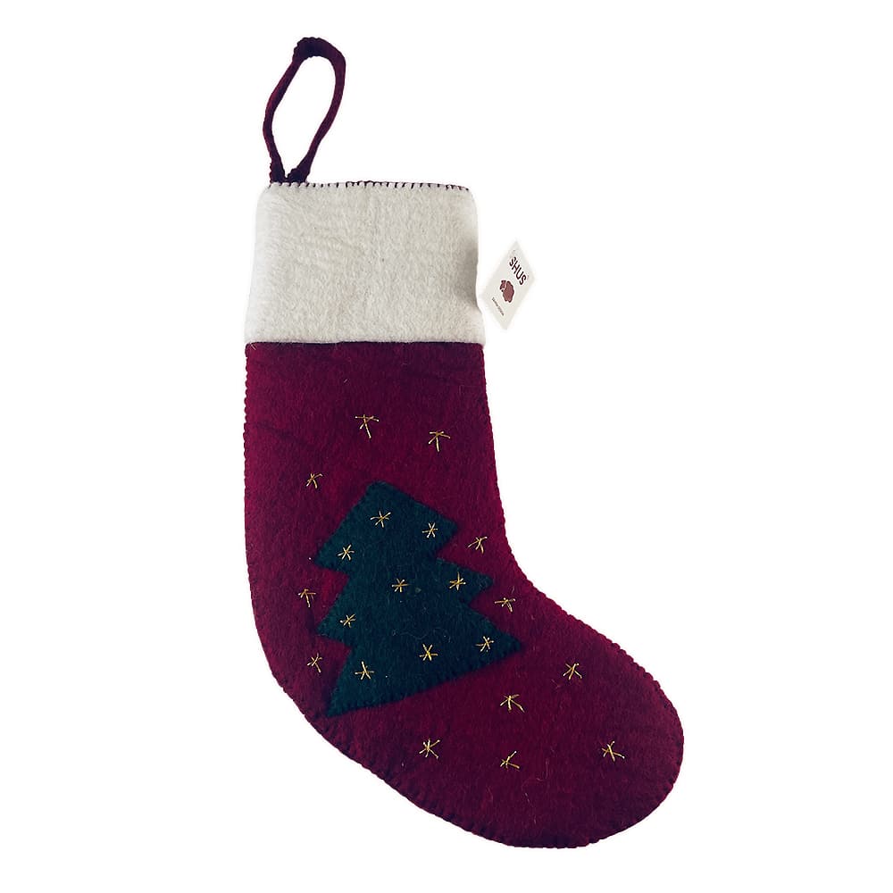 Grote kerstsok – handgemaakt – 100% zuivere wol