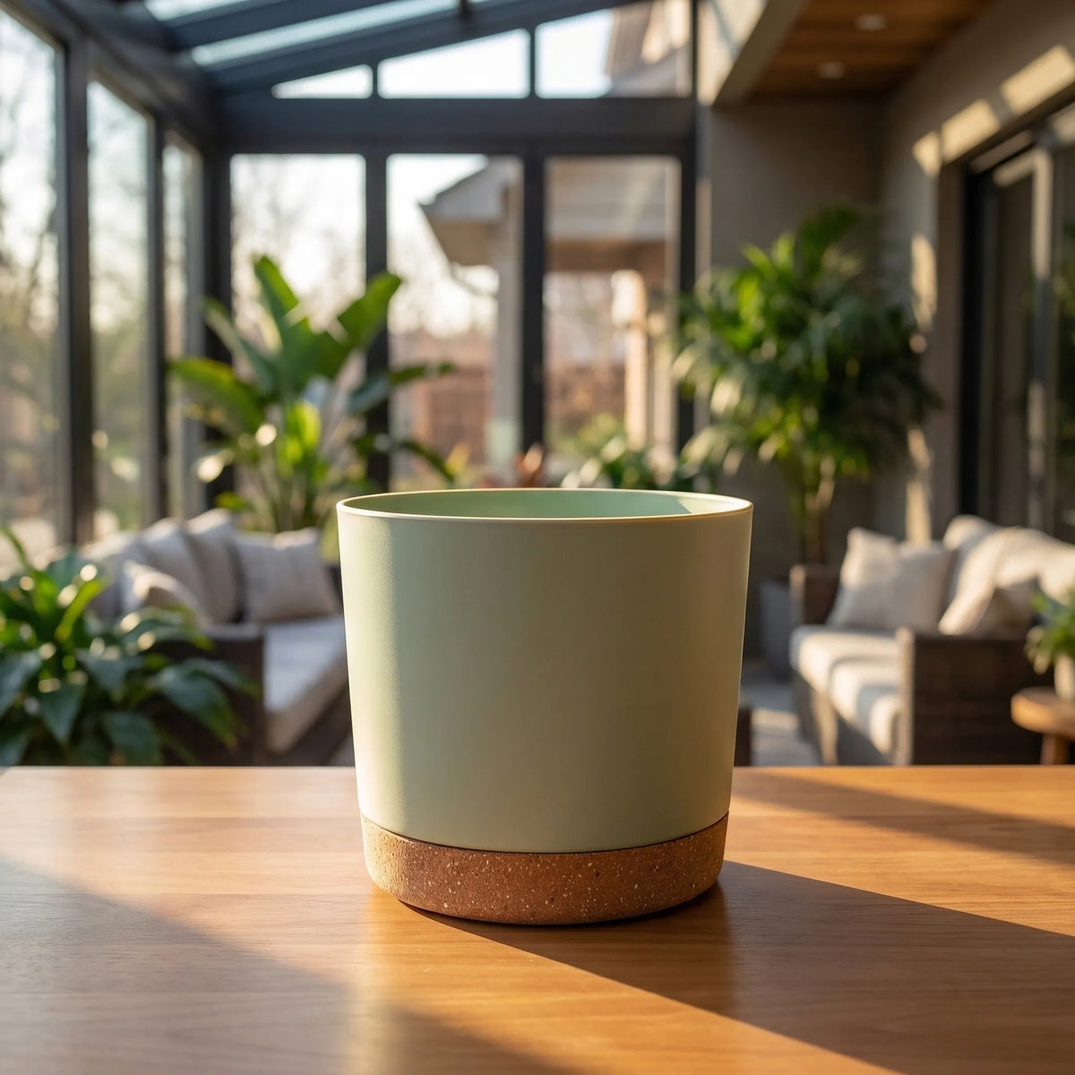 Grote lichtgewicht bloempot met drainagegaten