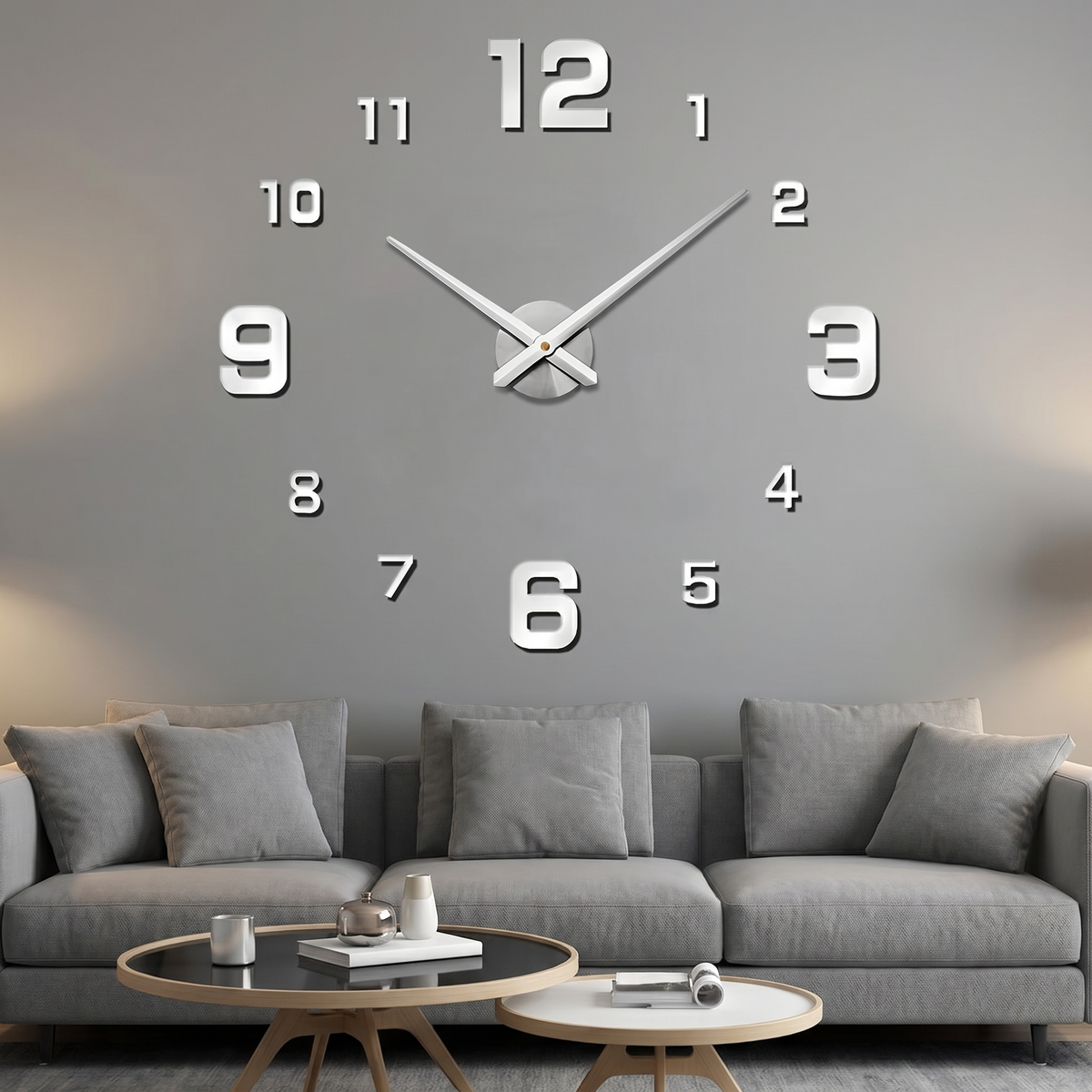 Grote Metalen Wandklok | Stil Quartz Uurwerk | Minimalistisch Design
