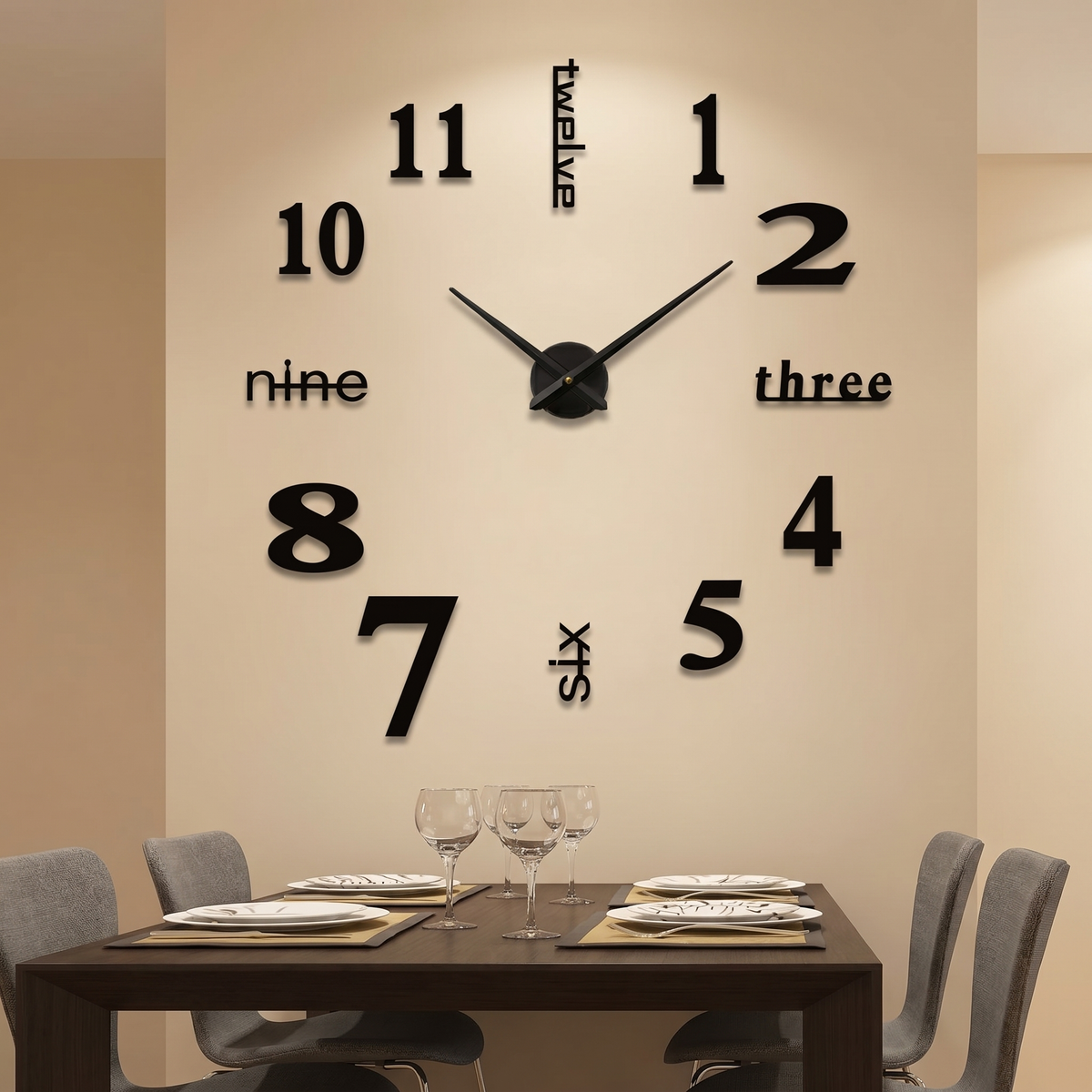 Grote Metalen Wandklok | Stil Quartz Uurwerk | Minimalistisch Design