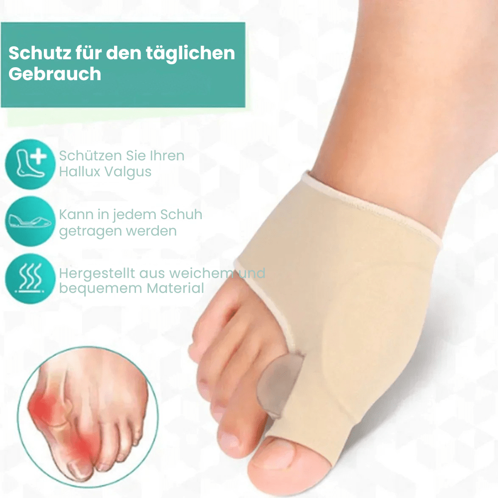 Hallux valgus corrector voor tieners, discreet en comfortabel, zacht materiaal in huidskleur – Pijnverlichtend