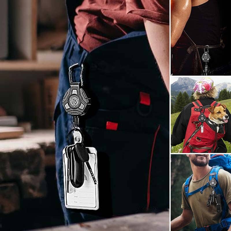 Heavy-duty uittrekbare sleutelhanger en badgehouder