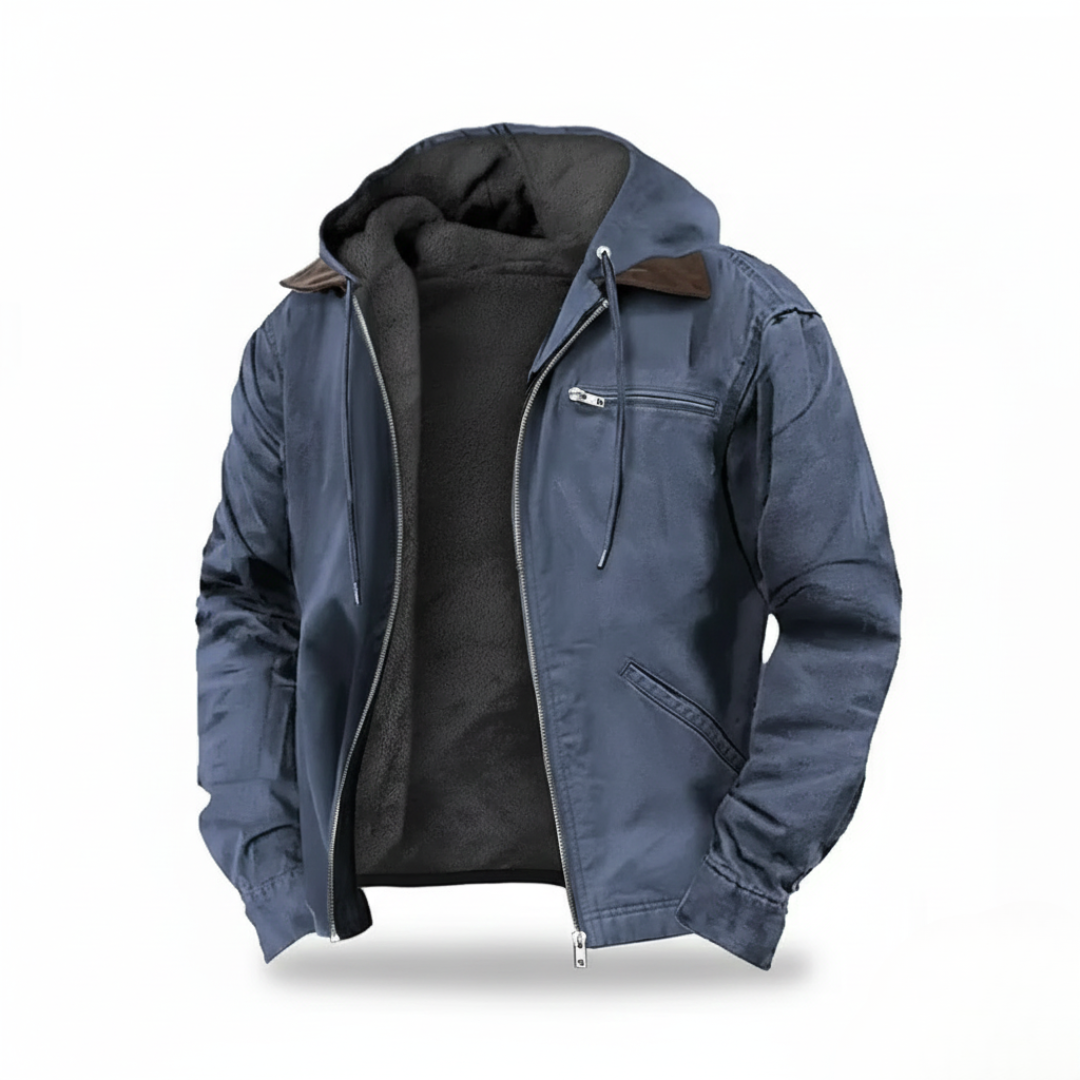 Heavy Duty Werkjas met Capuchon voor Heren – Warm, Duurzaam en Losvallend voor de Herfst en Winter