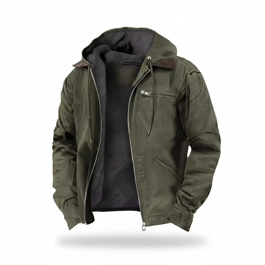 Heavy Duty Werkjas met Capuchon voor Heren – Warm, Duurzaam en Losvallend voor de Herfst en Winter