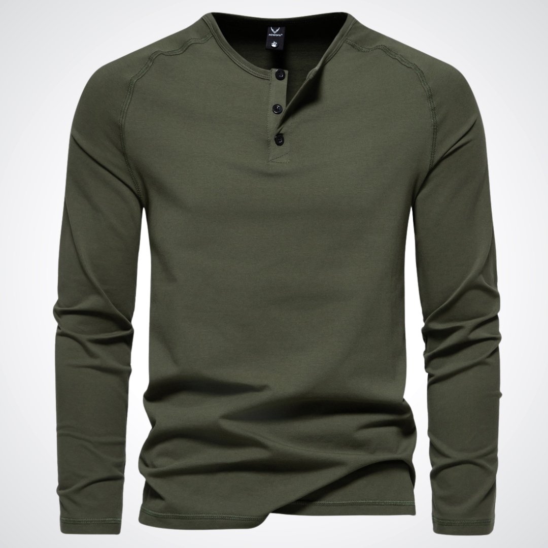 Henleyshirt met lange mouwen voor heren