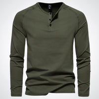 Henleyshirt met lange mouwen voor heren