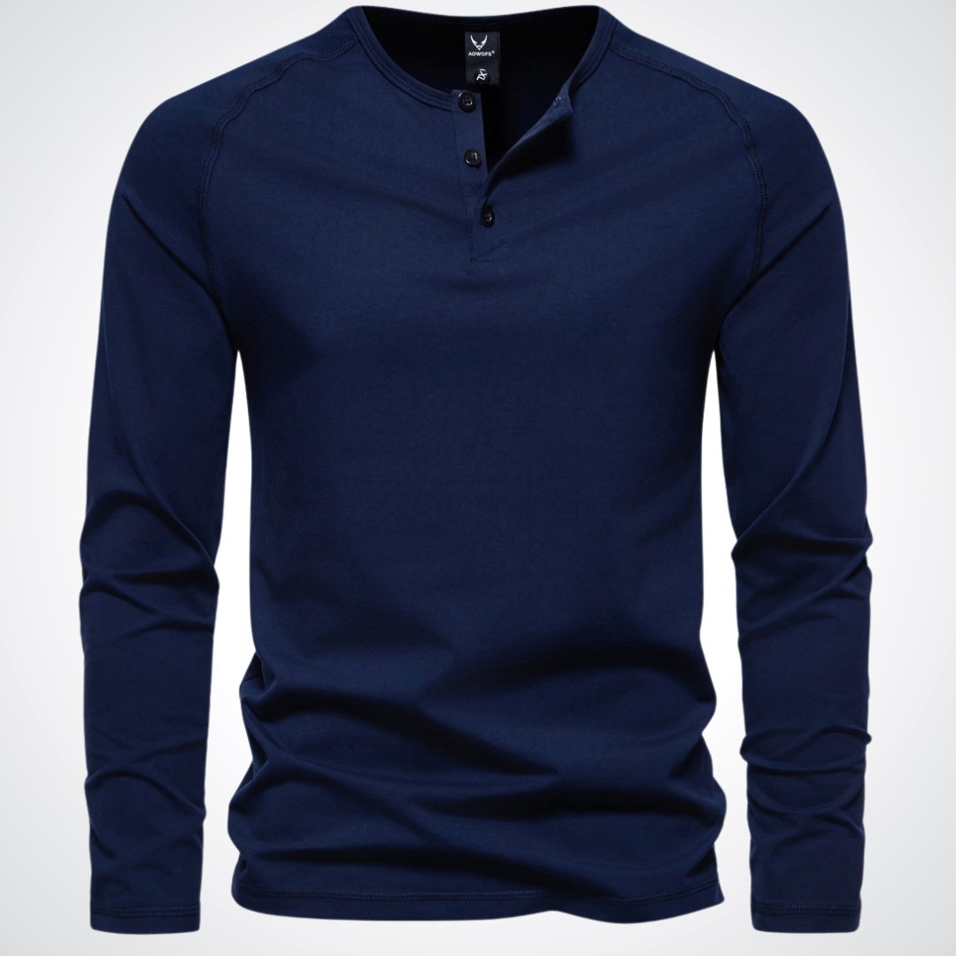 Henleyshirt met lange mouwen voor heren