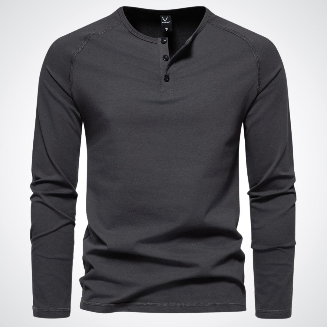 Henleyshirt met lange mouwen voor heren