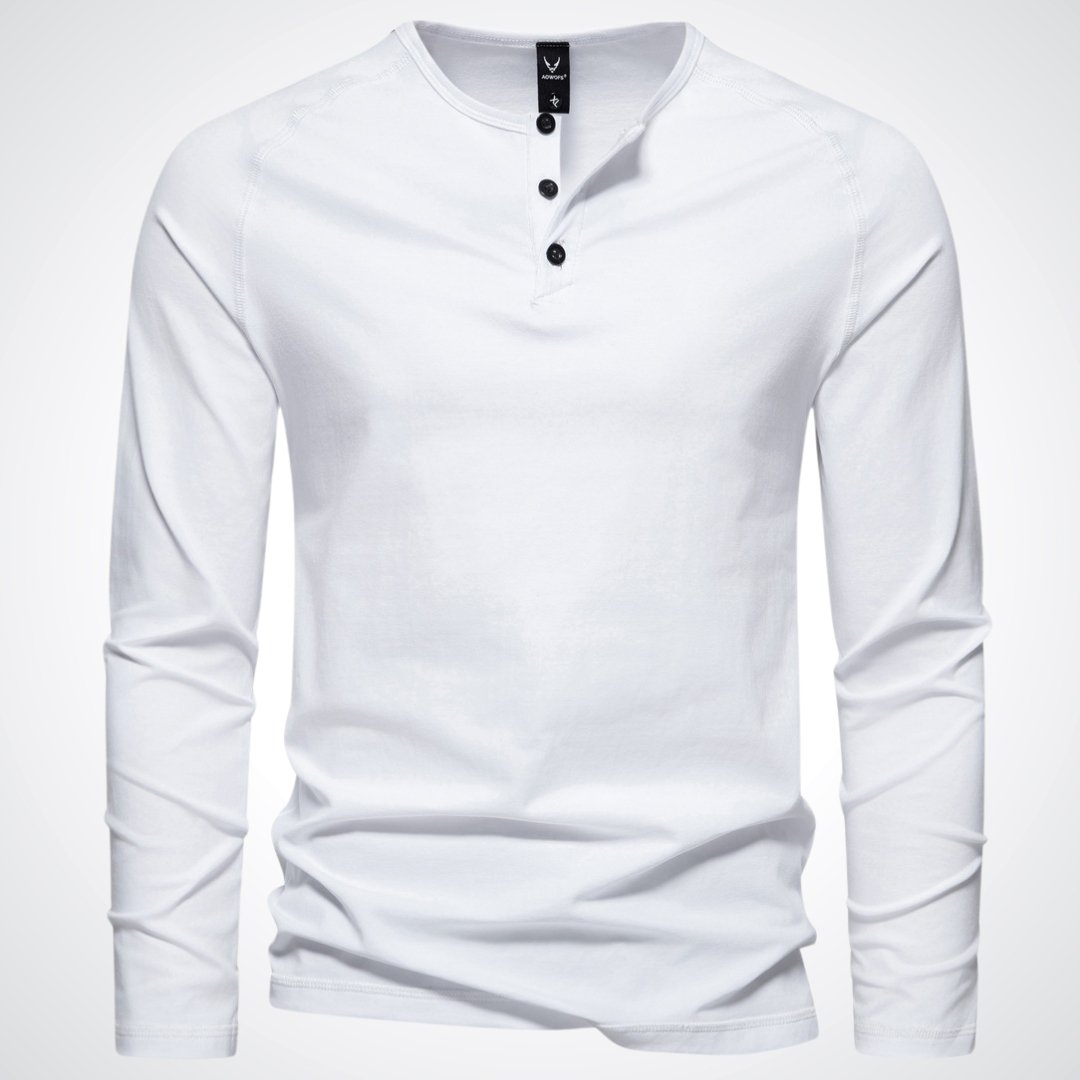 Henleyshirt met lange mouwen voor heren