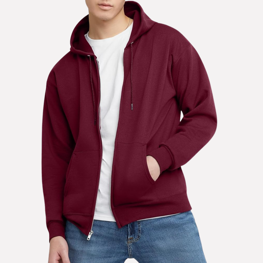Heren hoodie met ritssluiting