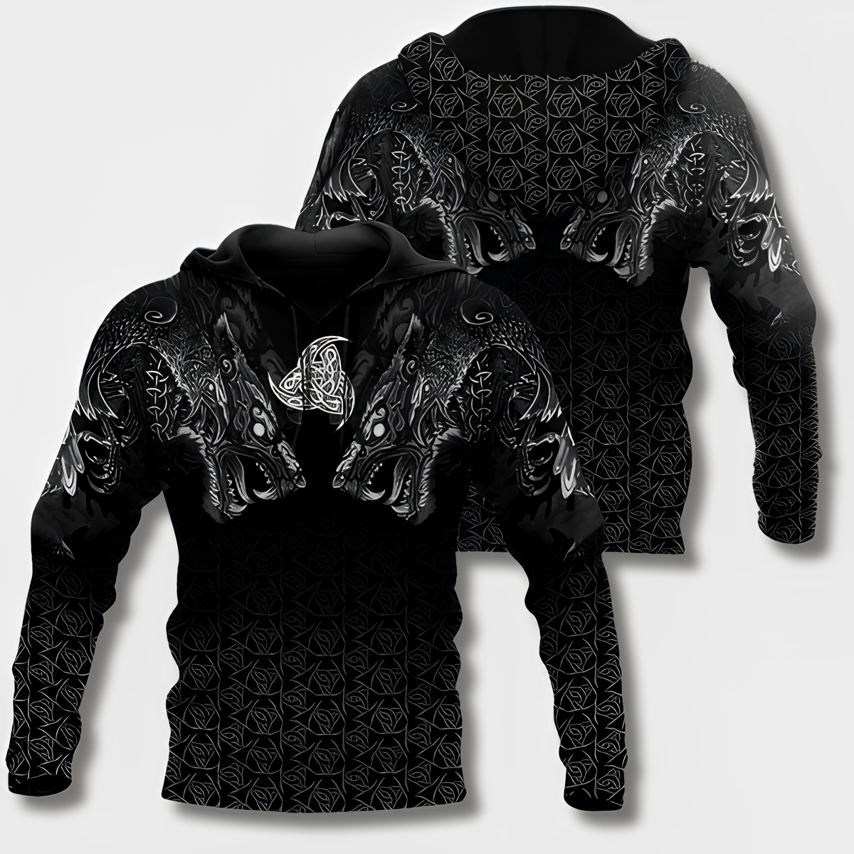 Heren hoodie met Vikingdesign