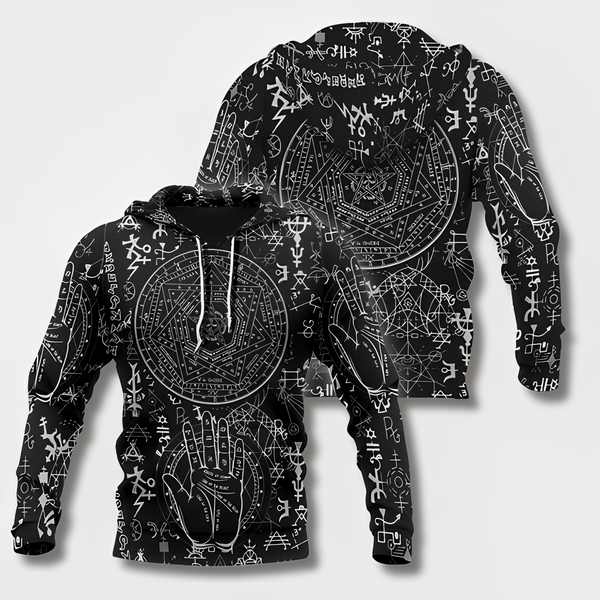 Heren hoodie met Vikingdesign