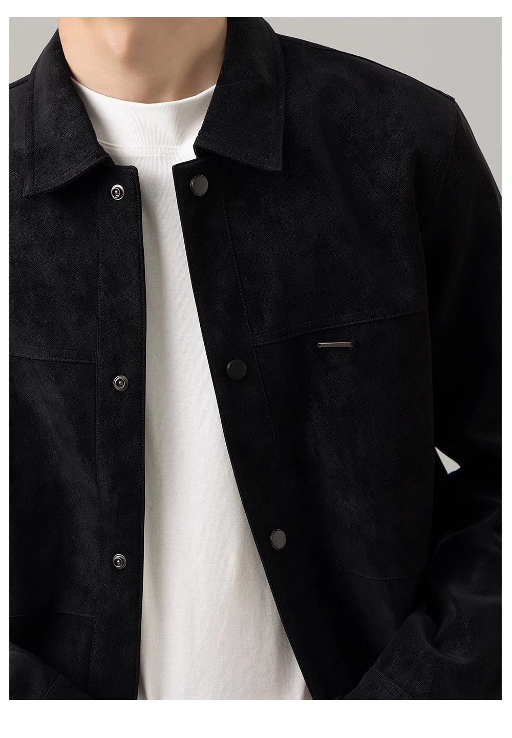 Heren overshirt met knopen