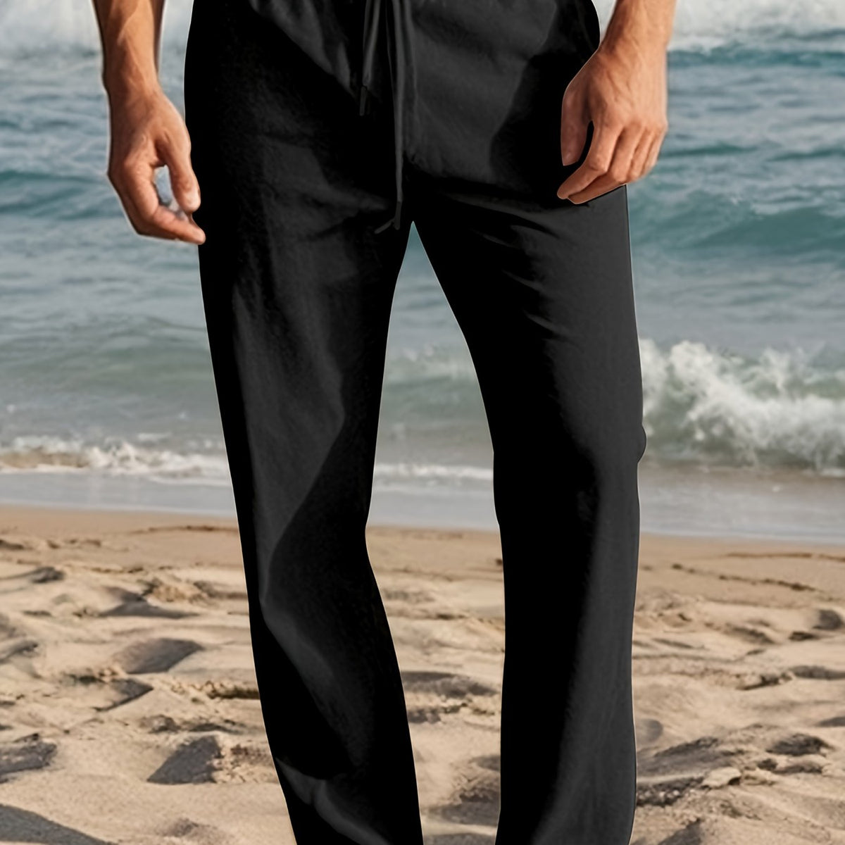 Herenbroek | Broek met Regular Fit en Rechte Pijpen | Taille met Trekkoord | Casual Zomerstijl