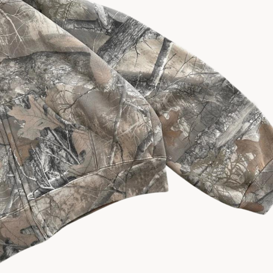 Herenhoodie in camouflagestijl