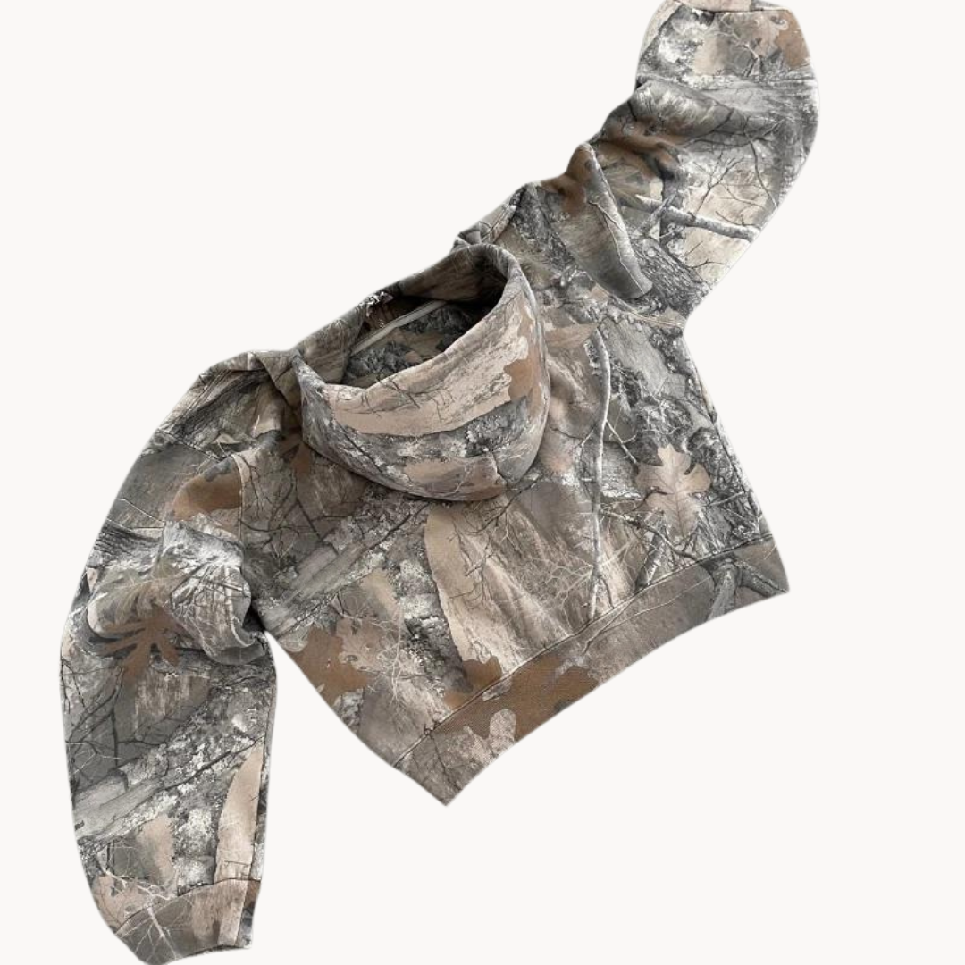 Herenhoodie in camouflagestijl