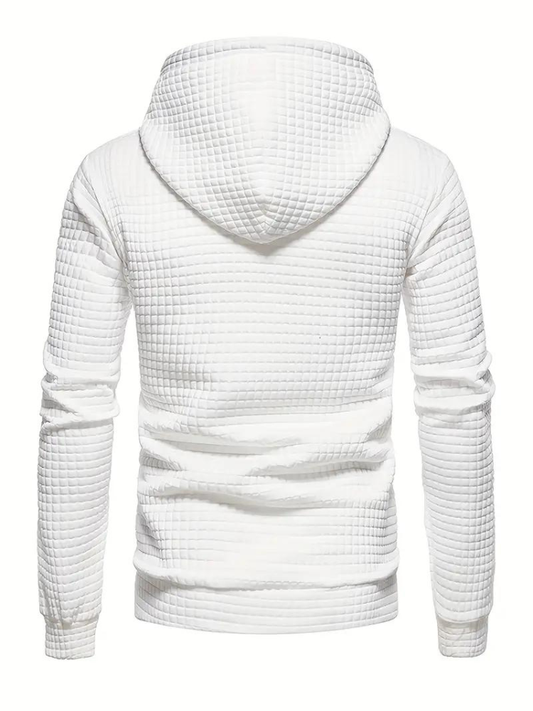 Herenhoodie met textuur