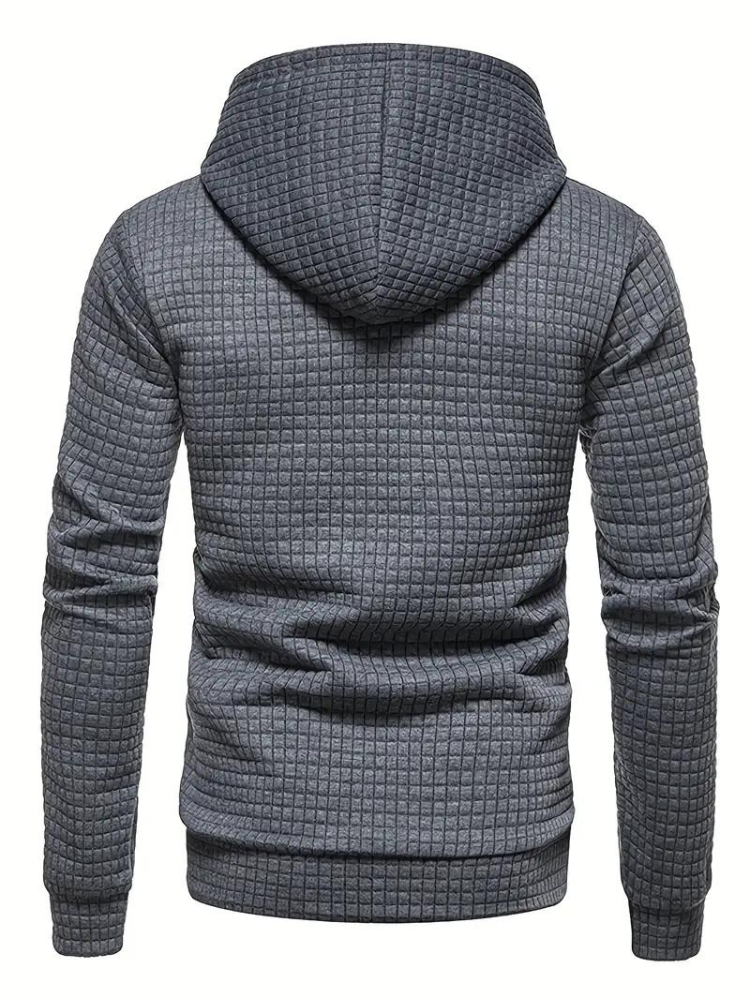 Herenhoodie met textuur