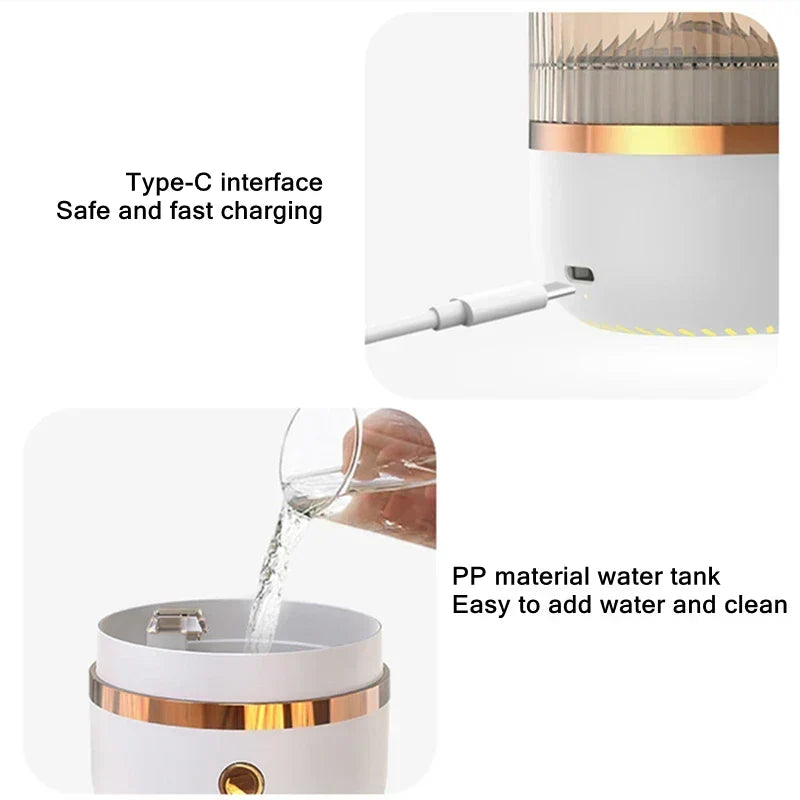 Himalaya zoutlamp en diffuser voor etherische olie - Ultrasone USB-luchtbevochtiger voor thuis en kantoor