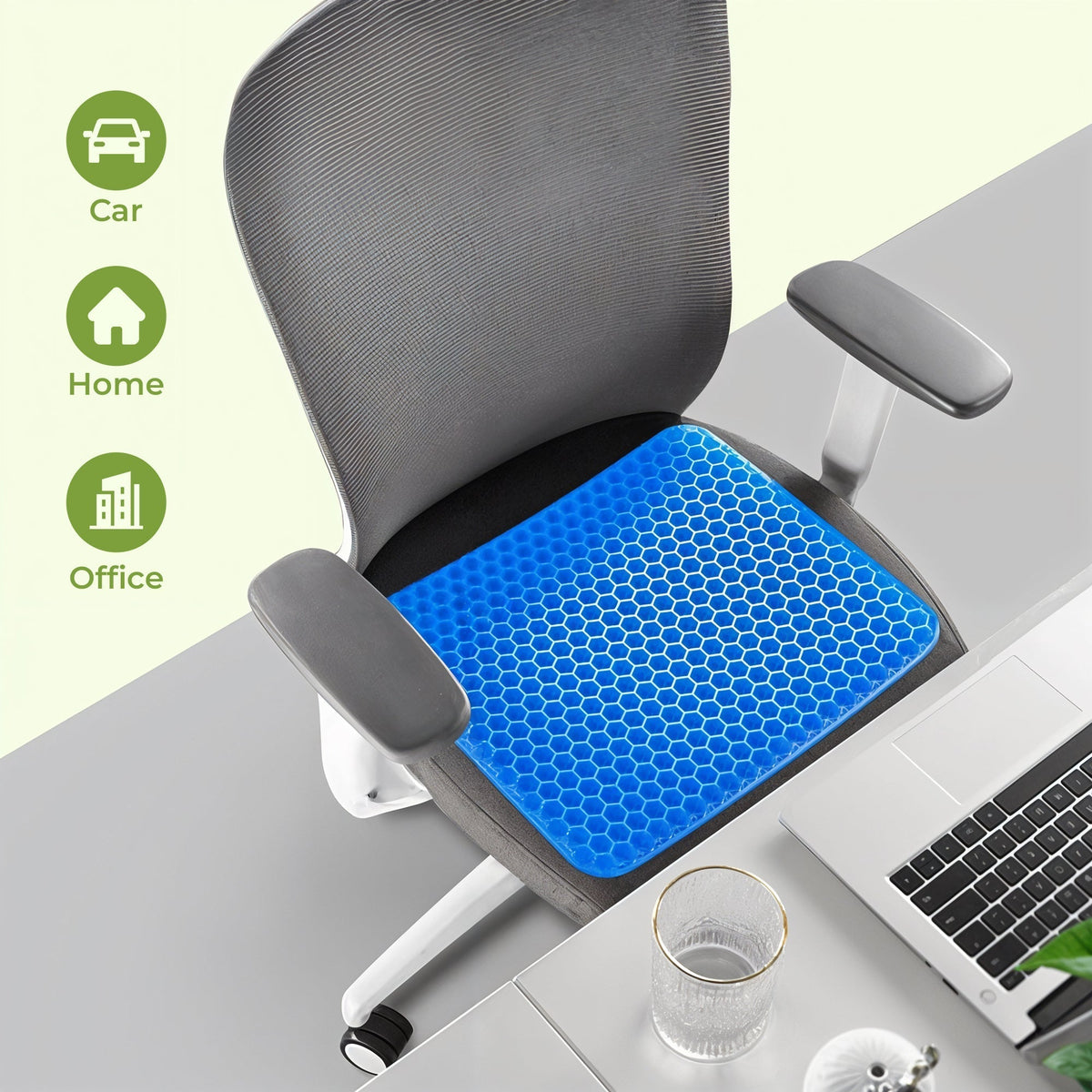 Honingraat gel zitkussen met hoes – Comfort voor stoelen