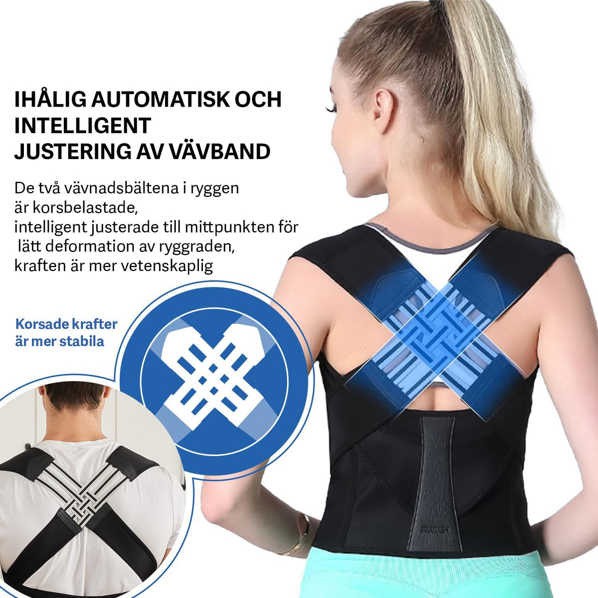 Houdingscorrector en rugbrace voor gezondheid en comfort